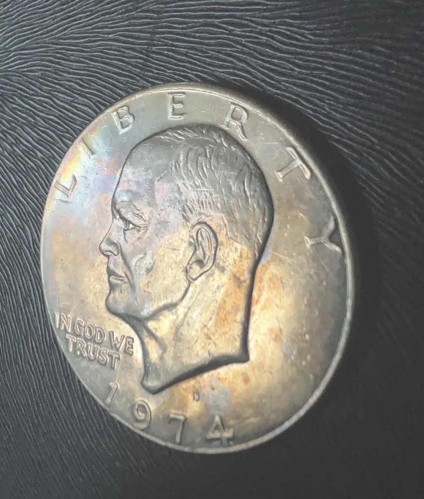 1974 D Eisenhower Dollar $1 Coin Ike Denver Toning