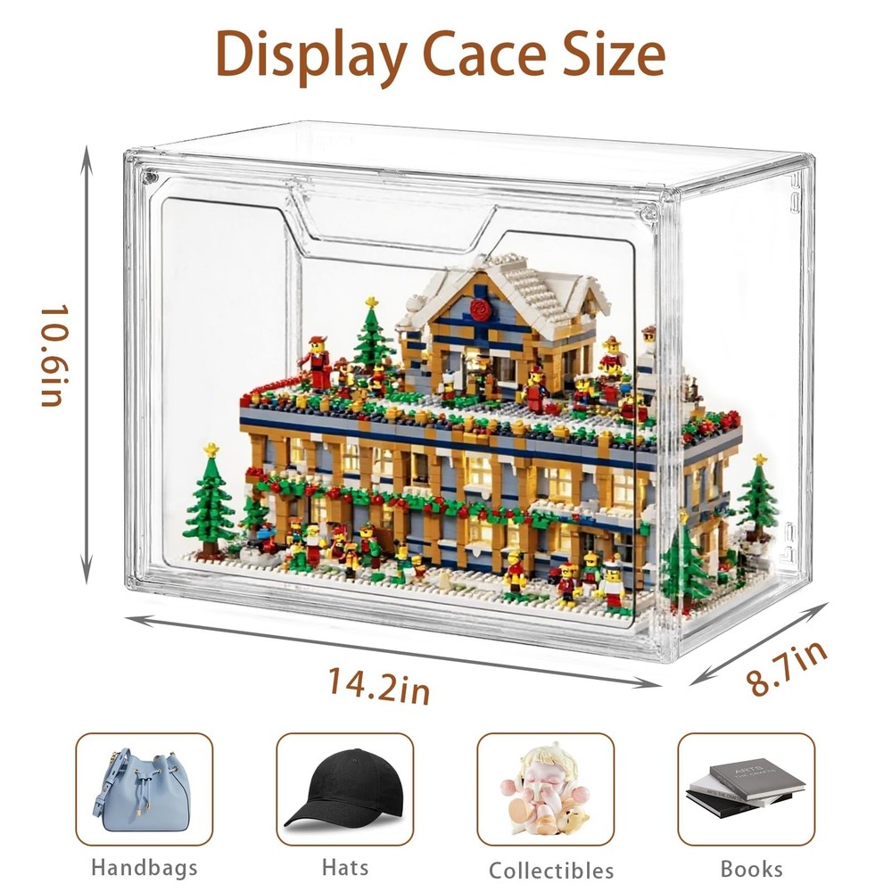 Freebat Stackable Storage Bins, Clear Acrylic Display Case, 5-Pack Acrylic Bo...