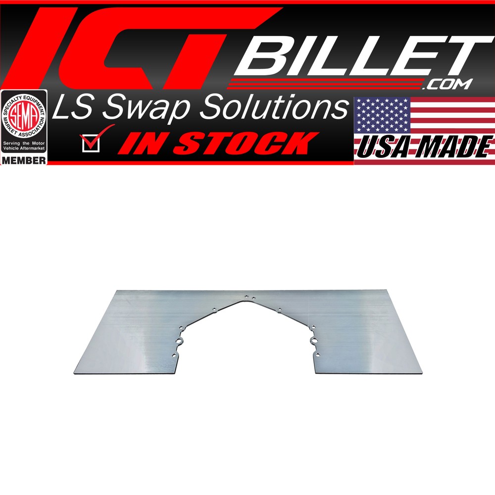 ICT Billet Mid Plate - Solid Aluminum Mount - SBC BBC LS LT Chevy Motor / Engine