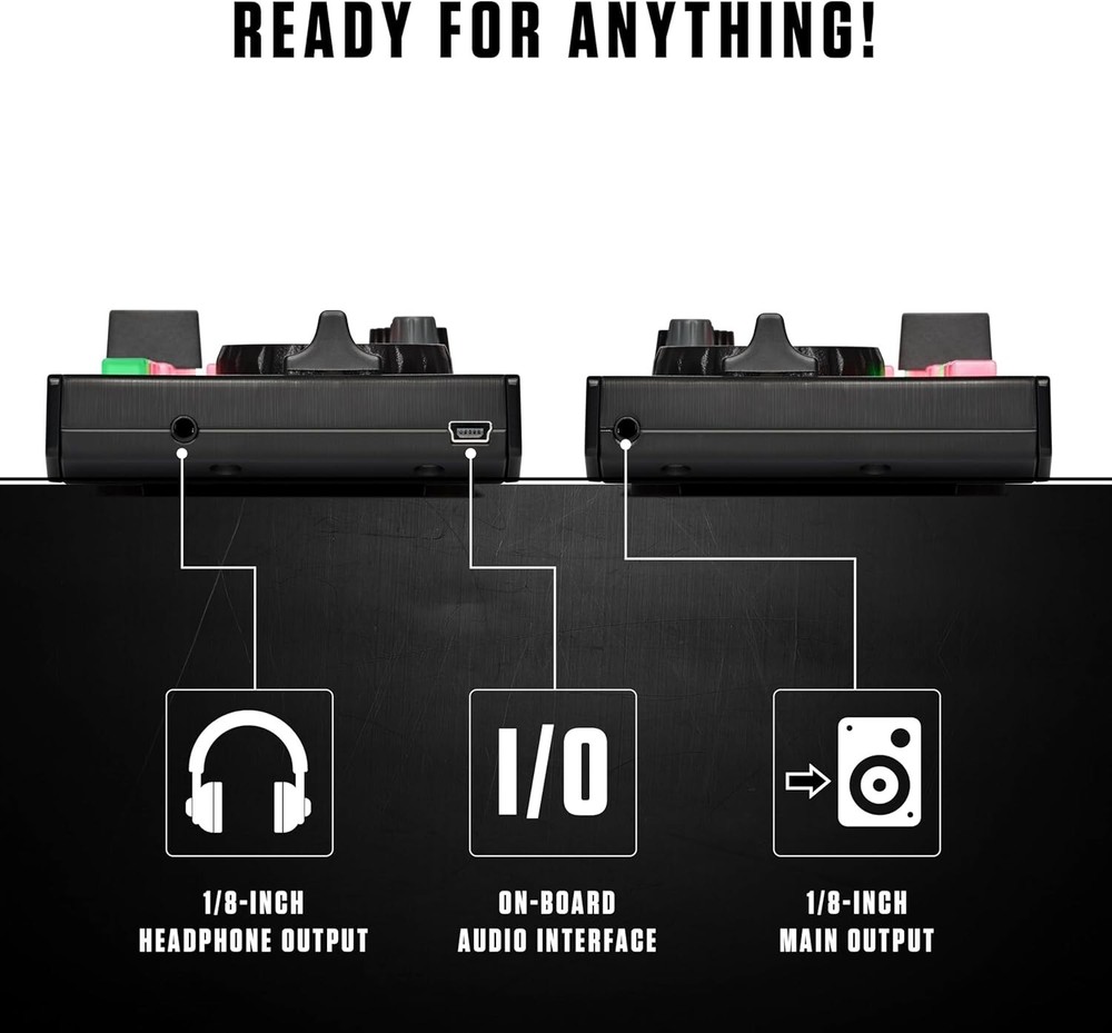 DJ2GO2 Touch: Compact USB DJ Controller with Built-in Audio Interface & Effects