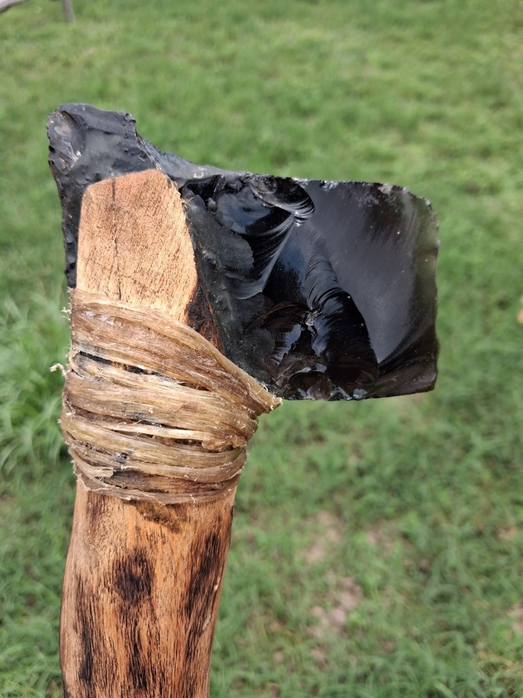 Primitive Style Obsidian Tomahawk