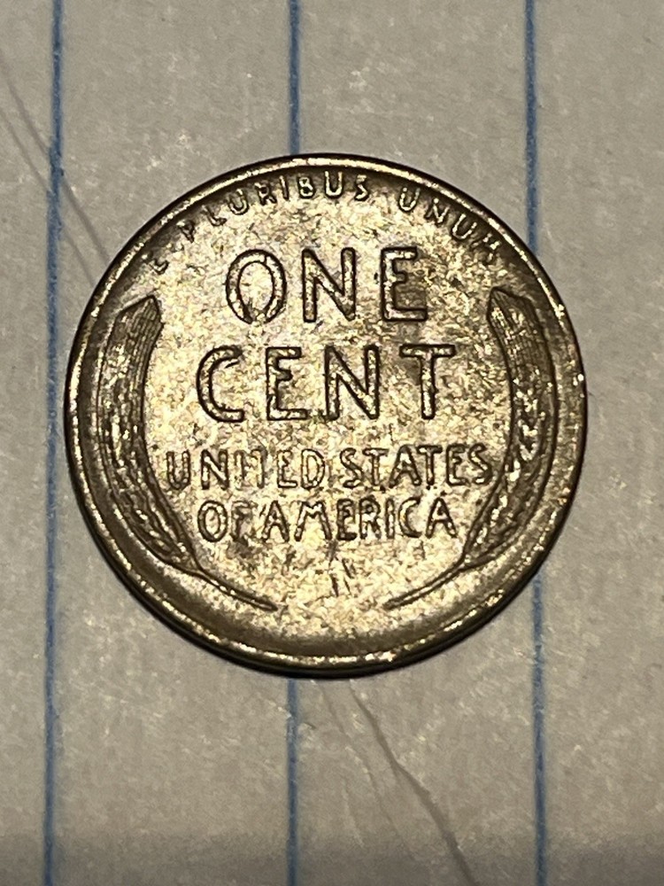 1948 S Wheat Cent Lamination Error