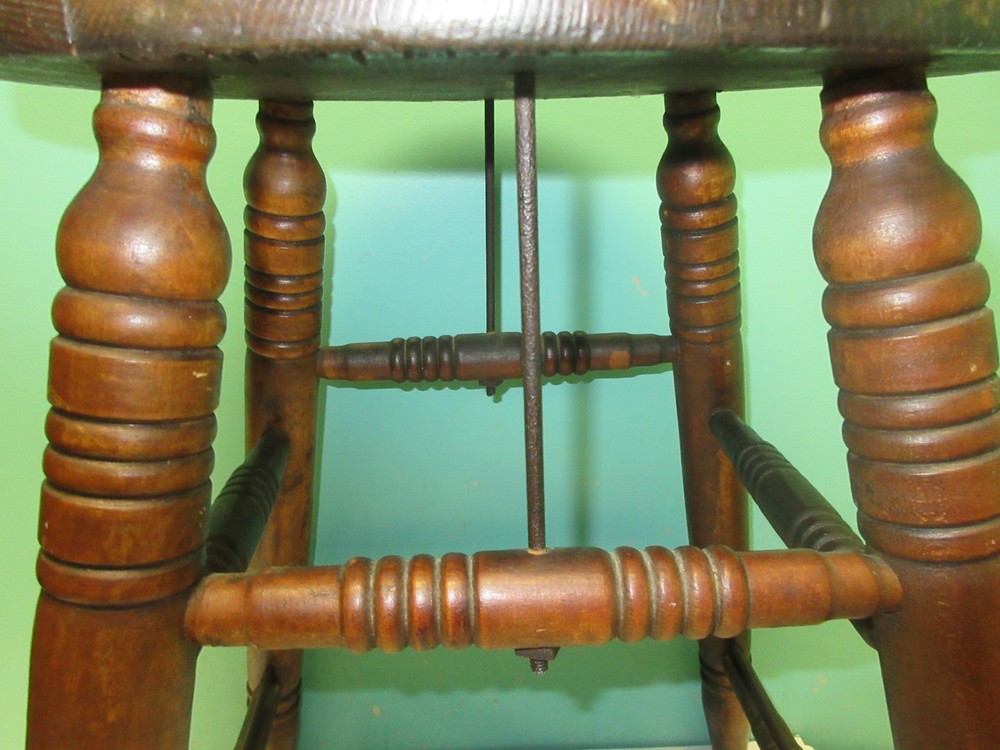 Antique Vintage Old Solid Wood Stool