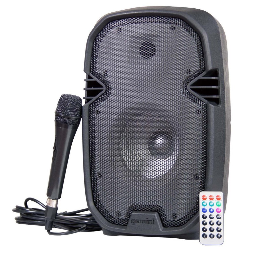 8" Powered Active DJ Rave Party Battery Bluetooth Speaker w Cover & Microphone