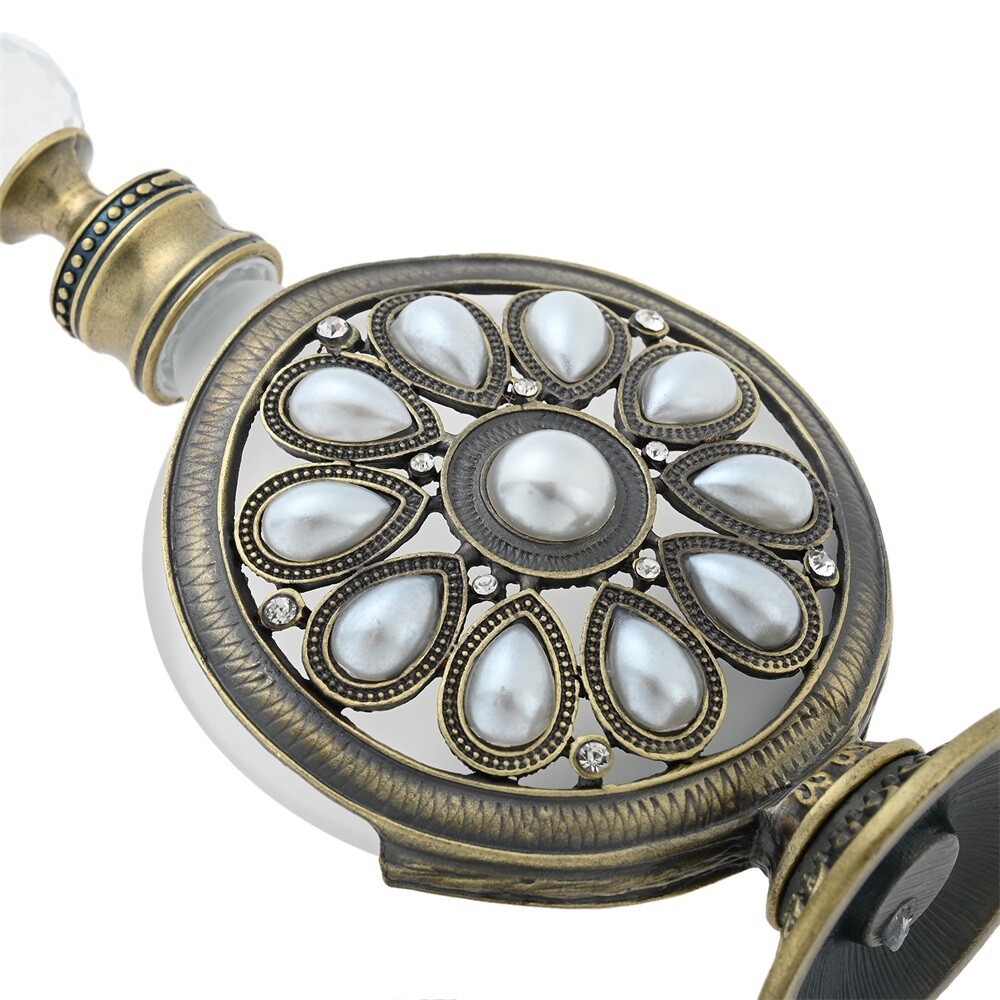 30ml Crystal Vintage Pearl Perfume Bottle Empty Refillable Container Decor Gift
