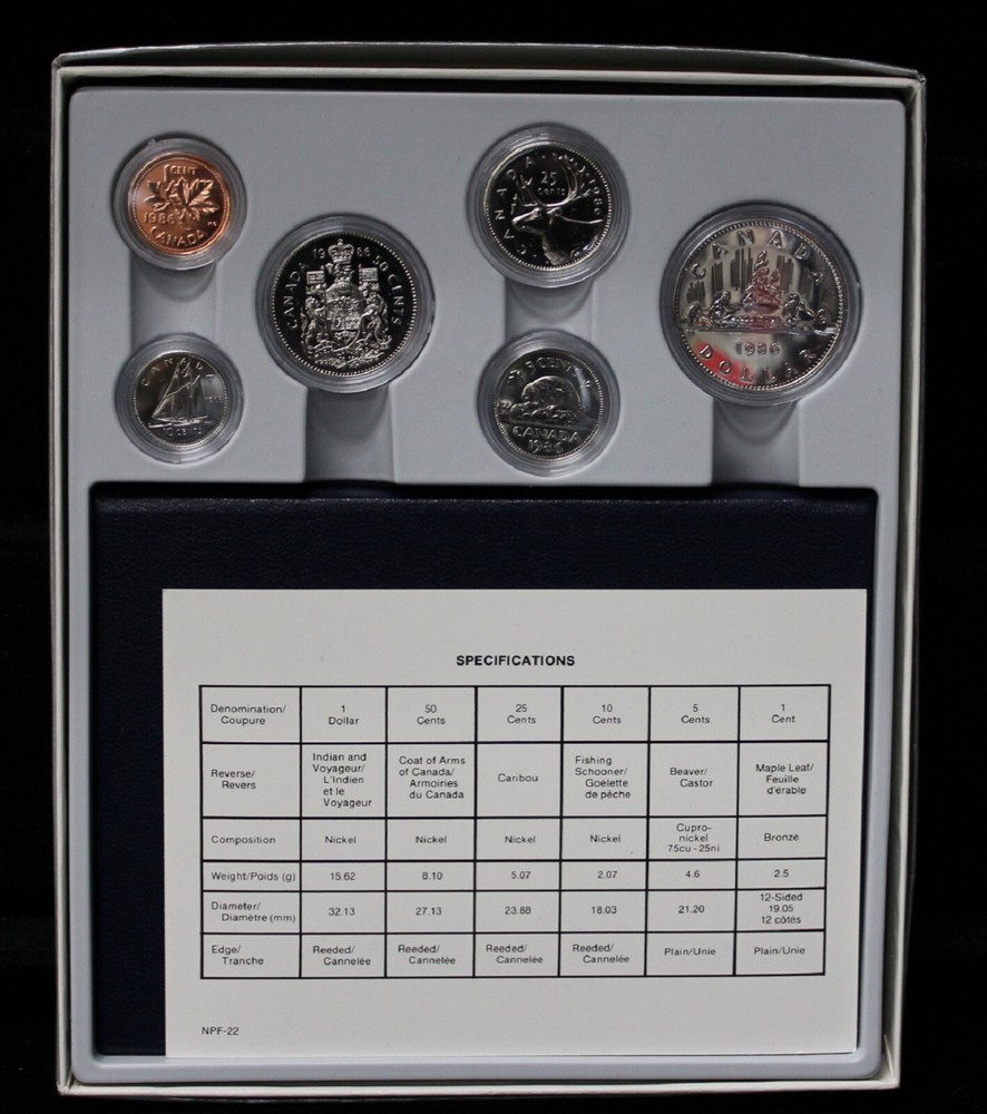 1986 Canada Specimen Set SS# 72 2IJU