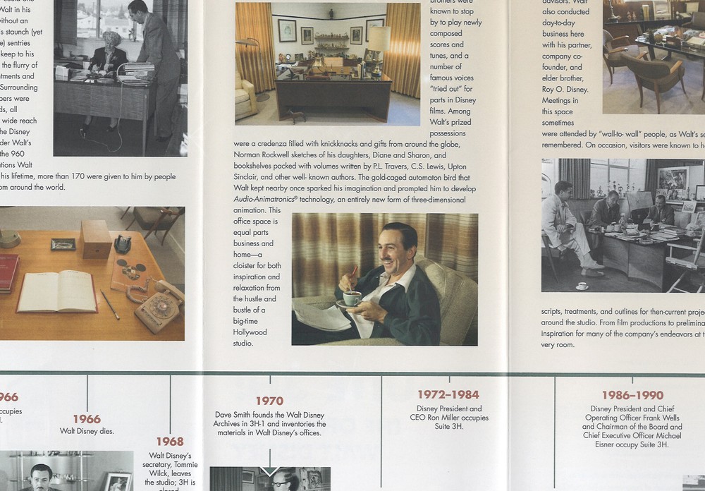 Disney Studios Brochure about Walts Offices from the Archives