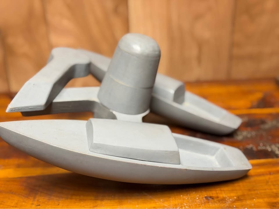12" Master Sand-Casting 3D Pattern for making brass sailboat castings. Handmade