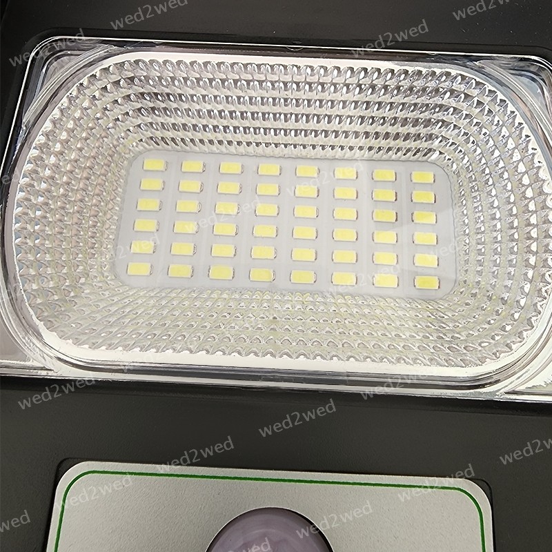 450W LED Solar Steert Lamp Frontyard Security Waterproof w/ Remote Control Pole