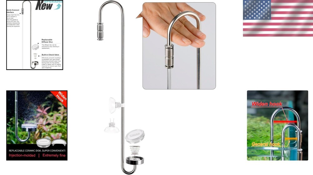 Stainless Steel CO2 Diffuser for Aquariums