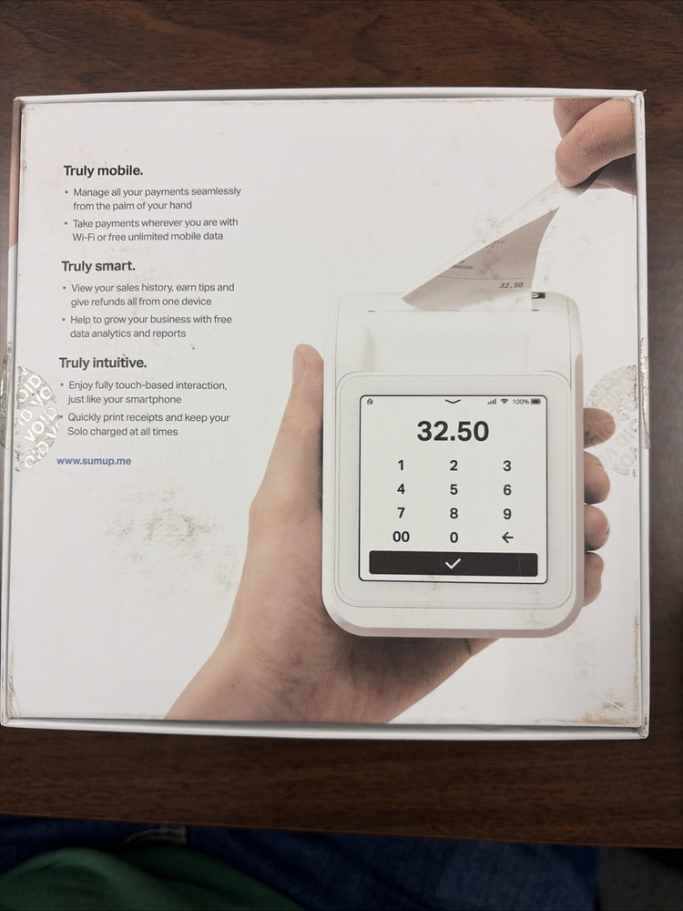 SumUp Solo + Printer Bundle - Credit Card Payment Card Reader. Full Touch-Screen