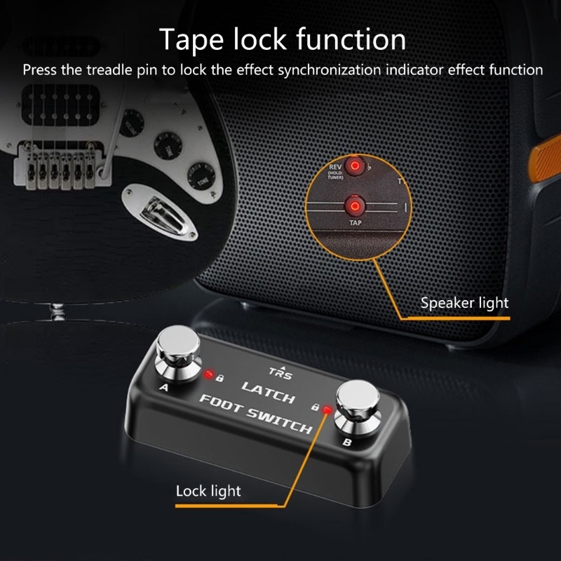 External Footswitch Double Pedal Portable Double Function Pedal Compacts Pedal