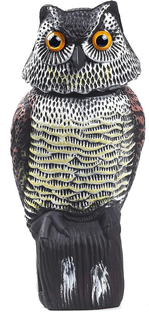 Rotating Head Owl Deterrent with Waterproof Design