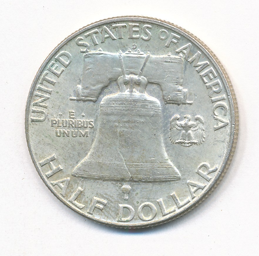 1954 D FRANKLIN SILVER HALF DOLLAR