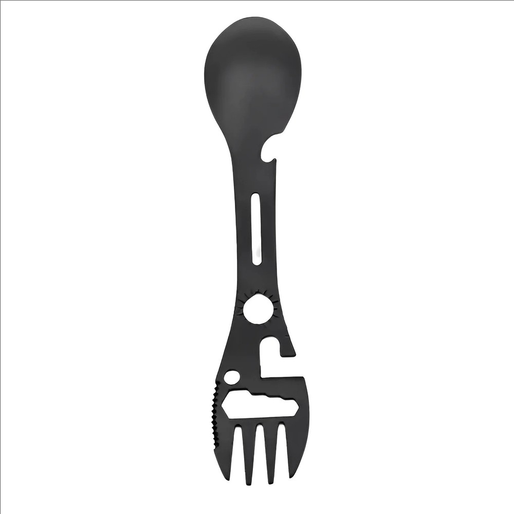 Survival Tableware Spoon Multi Tool Can Opener Flatware Portable Bottle Cutlery
