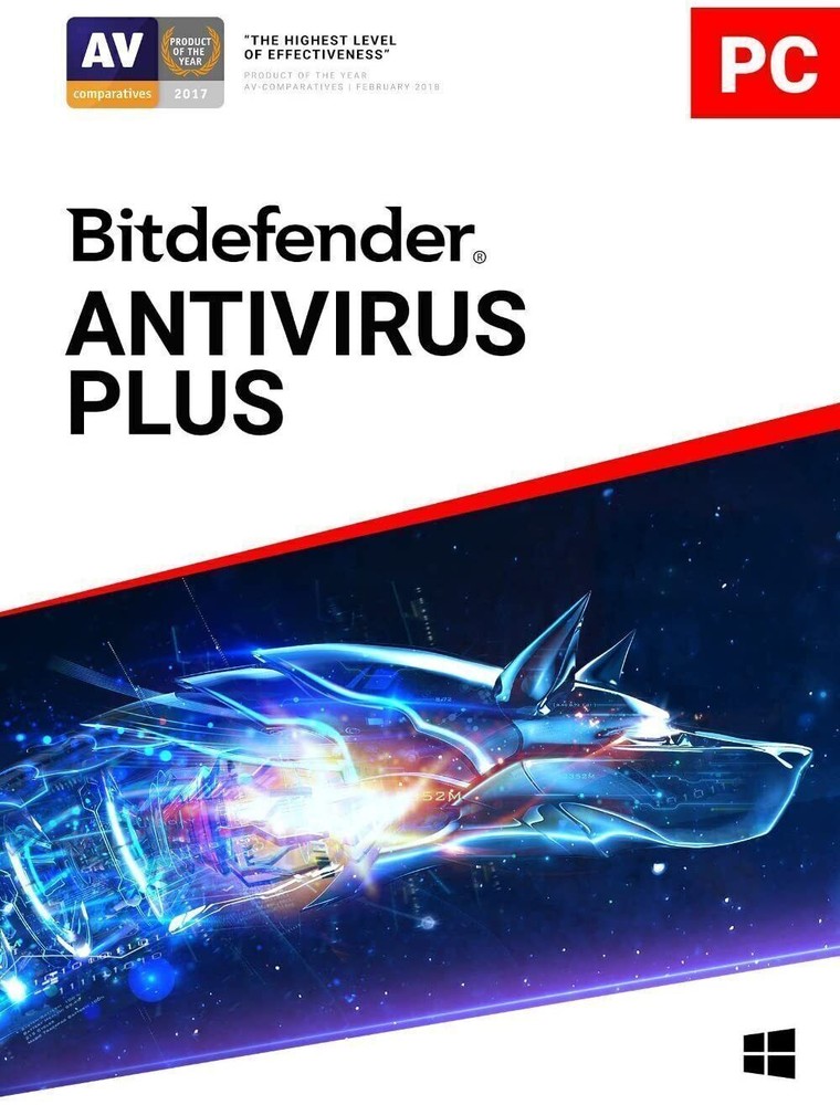 Bitdefender Antivirus Plus 2026 | 2 Years | 10 Devices | Windows PC Protection