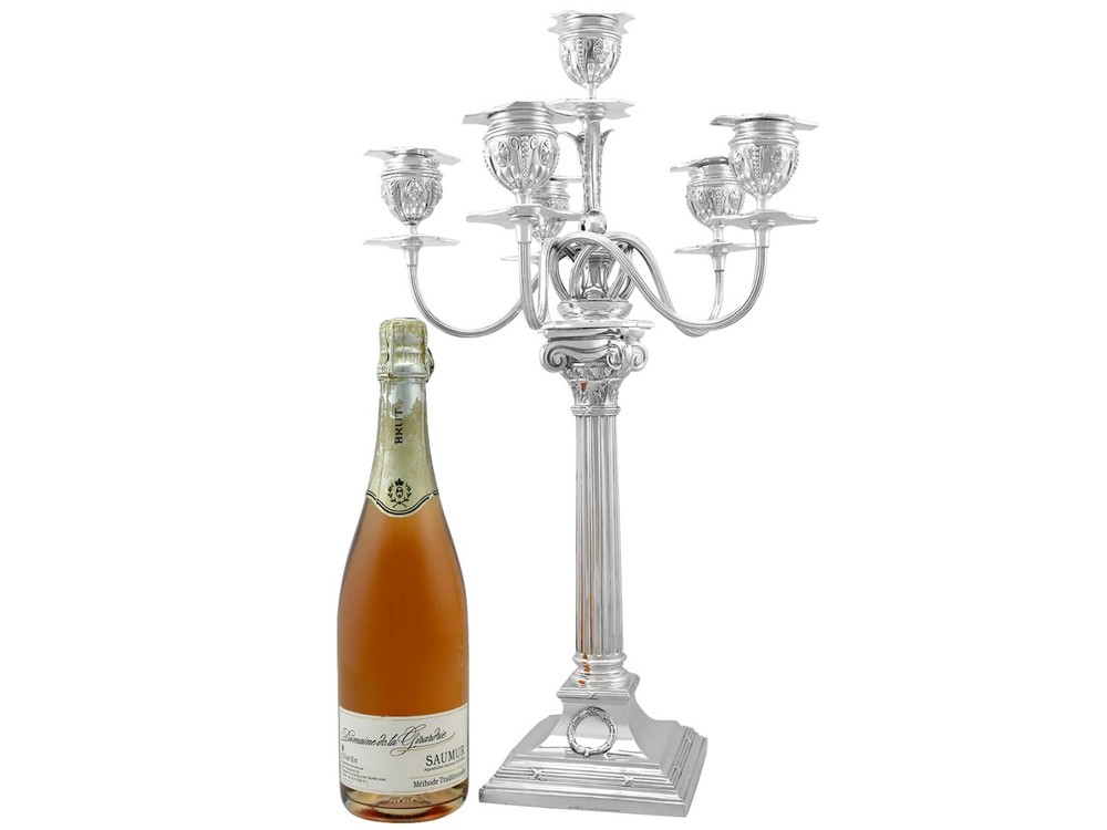 Antique German Silver Candelabra