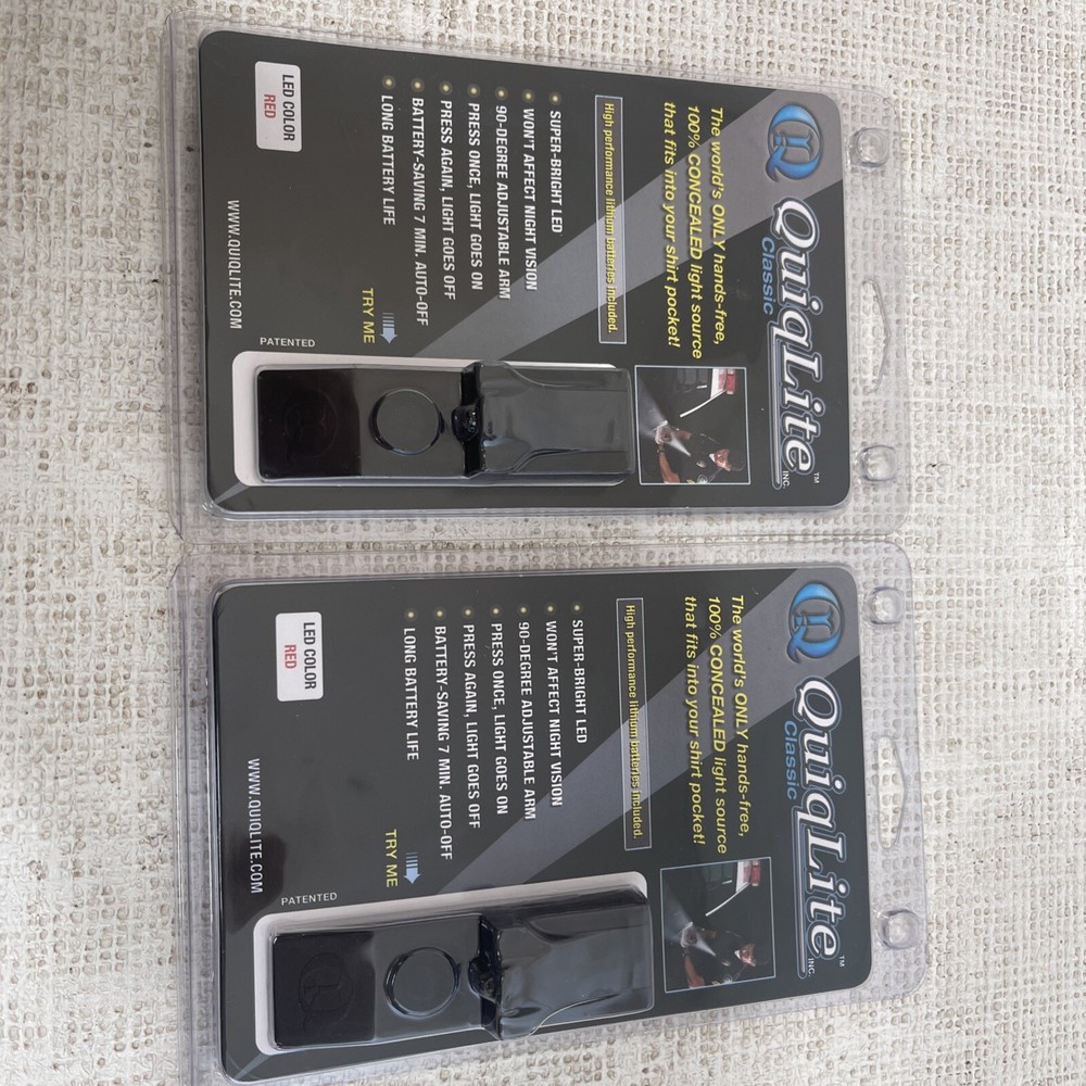 2 Pack Quiqlite  New Led Red
