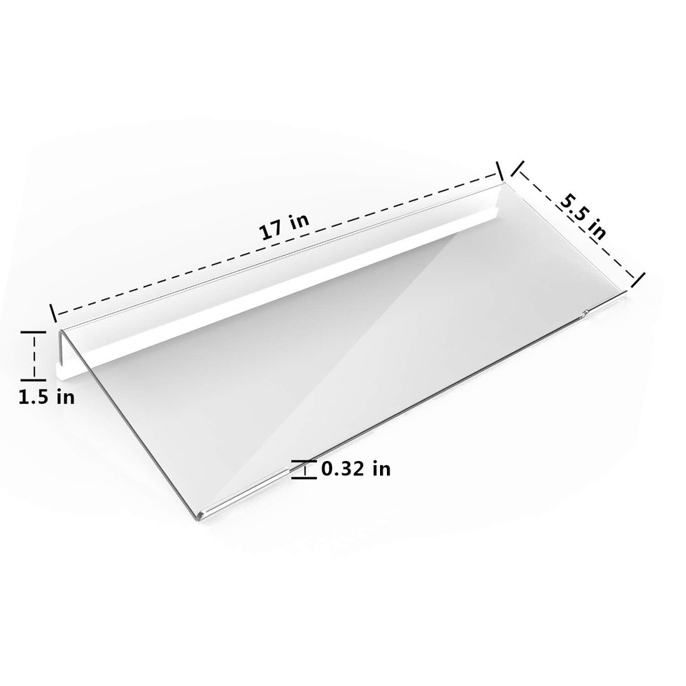 Clear Acrylic Tilted Computer Keyboard Holder for Easy Ergonomic Typing Upgra...