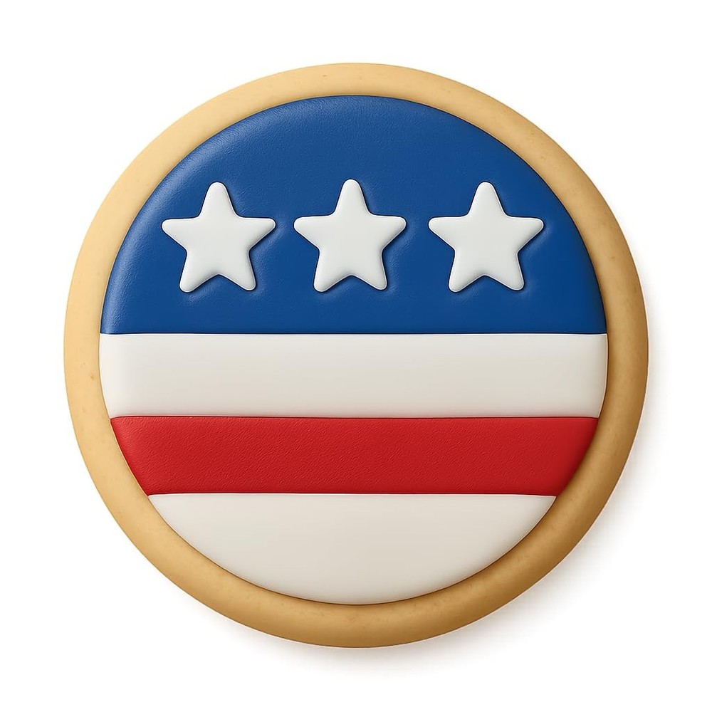 Vote Button Cookie Cutter & Stamp - 4x4