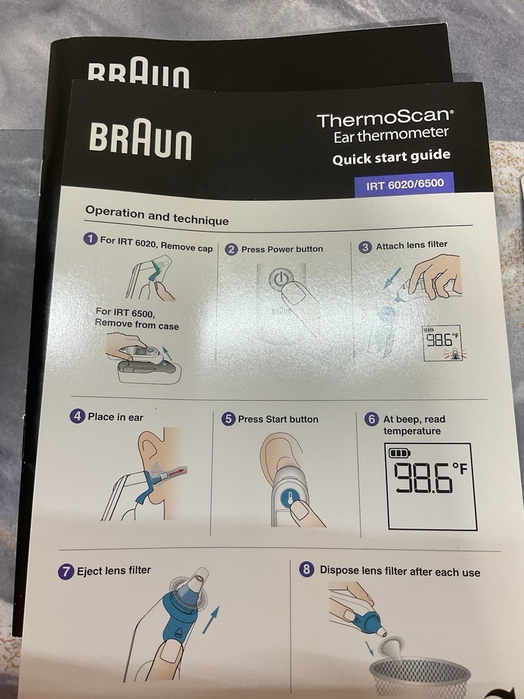 Braun Thermo Scan Digital Ear Thermometer. TESTED
