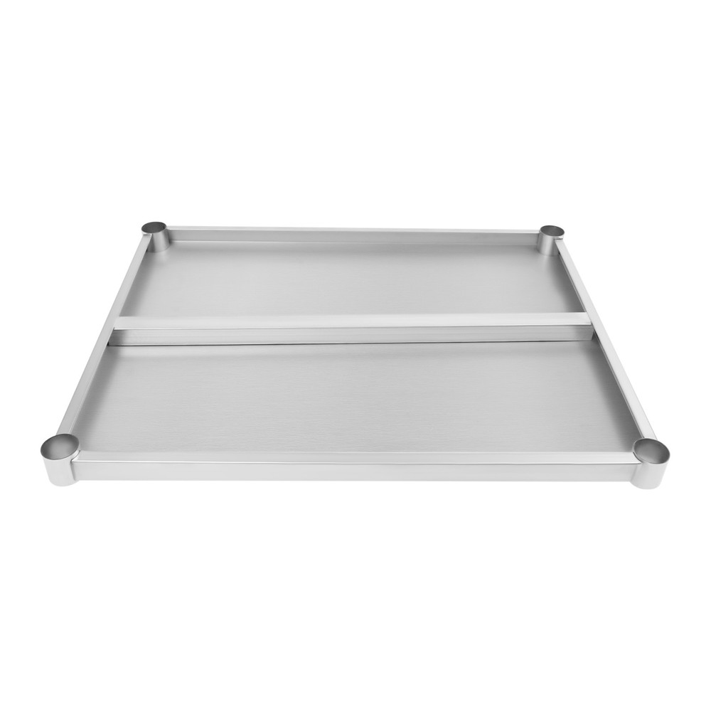 Stainless Steel Adjustable Workbench Tabletop (67.9x55cm) with Middle/Lower Lay