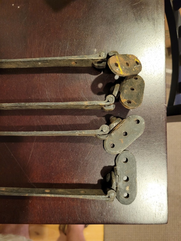 Antique Wrought Hinges with End Curl - FOUR!