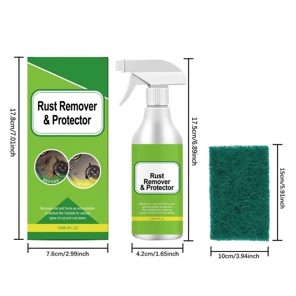 Rust Remover Spray Instant Metal Derusting Agent & Protector 120ml