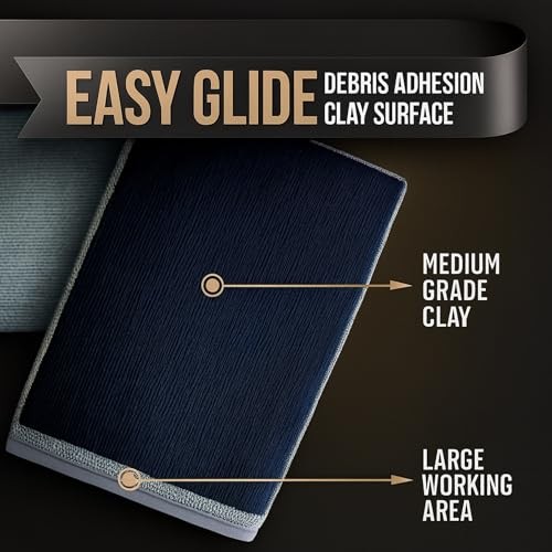 -PC Medium Fine Clay Mitt Auto Detailing | Reusable, Scratch Free & Easy 1 Gray