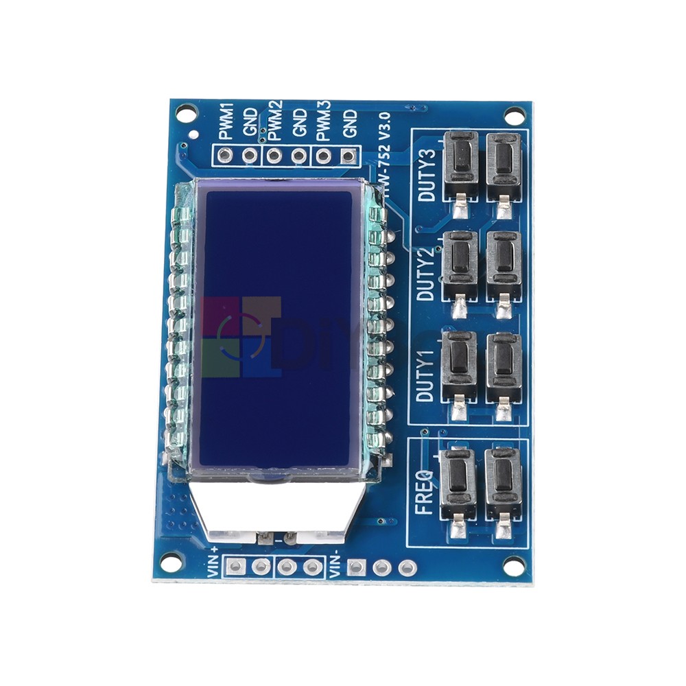 PWM Pulse Wave Frequency Duty Cycle Adjustable Module 3-Channel Signal Generator