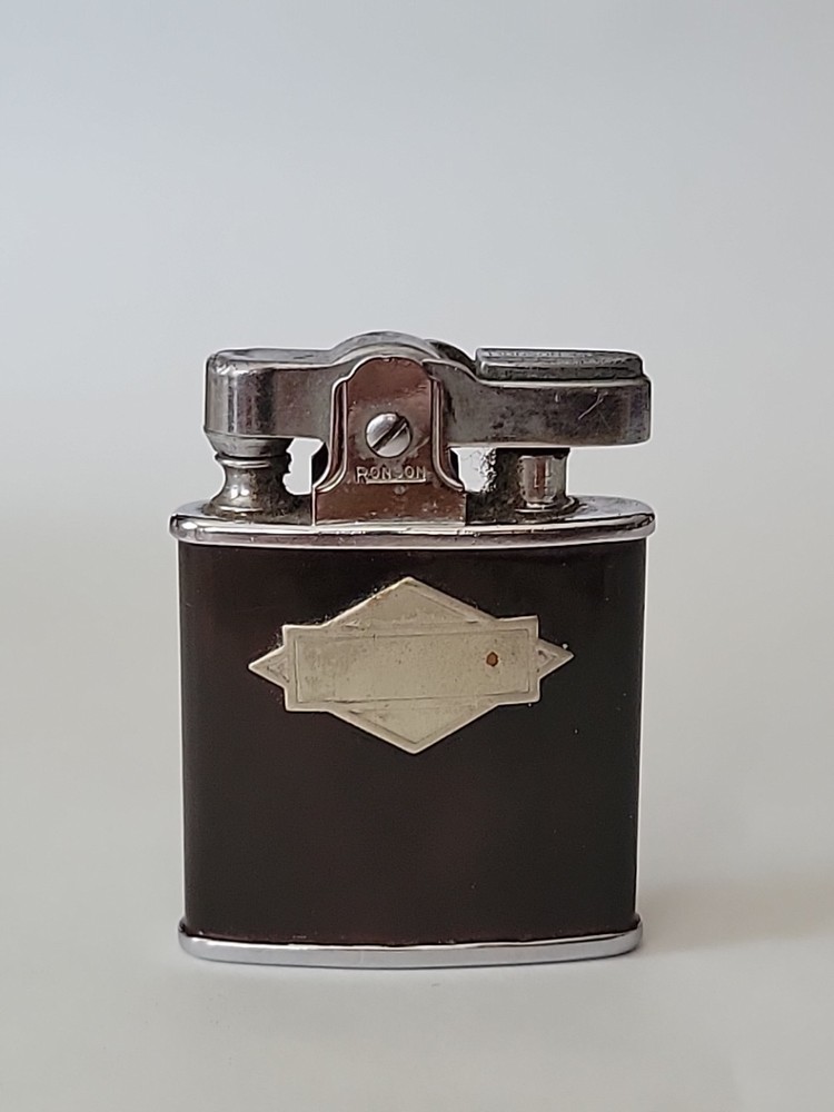 Vintage Ronson "Princess" Silver Tone Brown Lighter