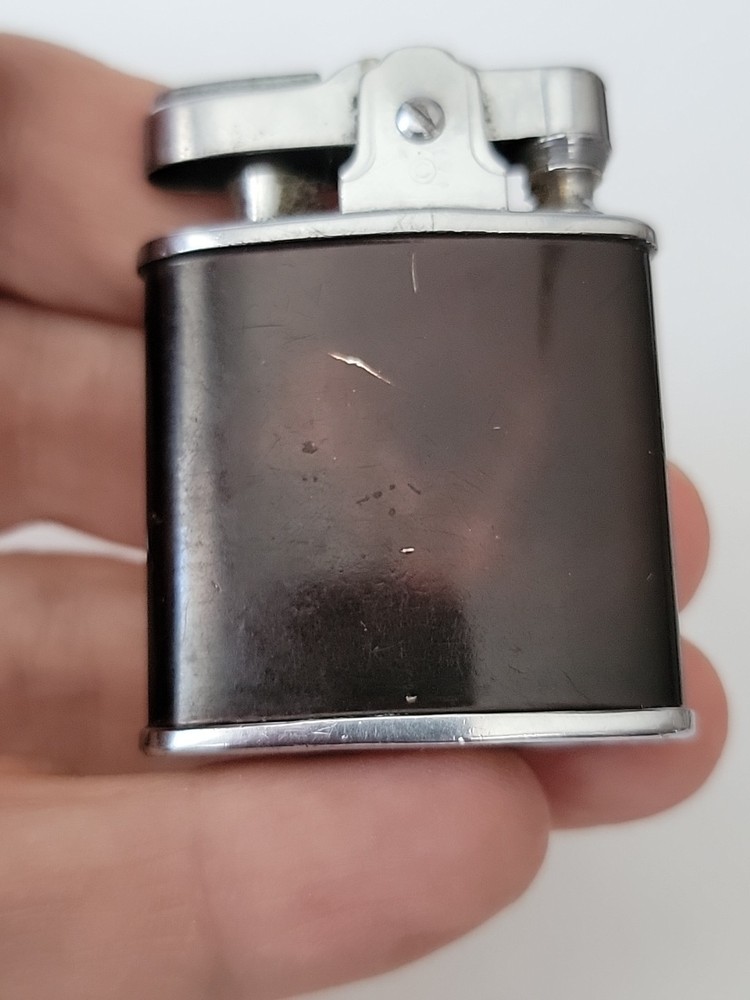 Vintage Ronson "Princess" Silver Tone Brown Lighter