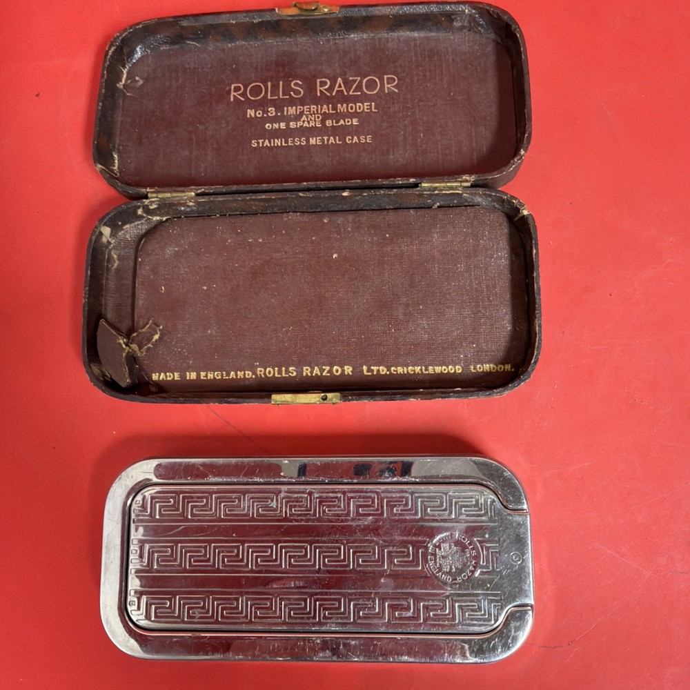Vintage Rolls Razor in Original Case No. 3 Imperial Model
