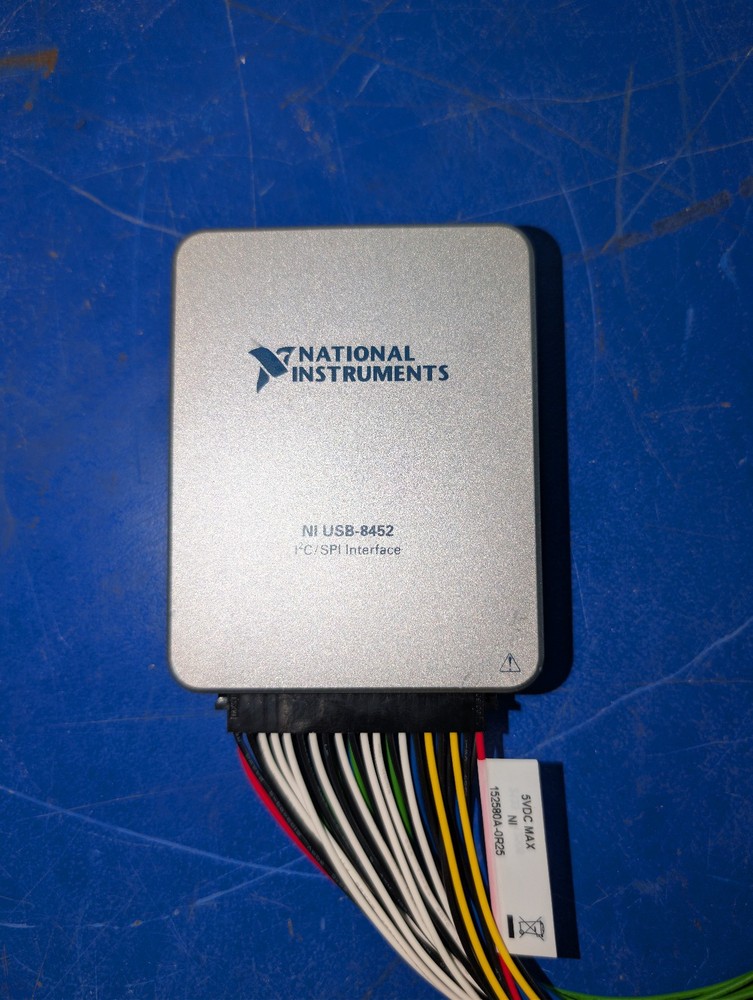 National Instruments NI USB-8452 I2C/SPI Interface, w/ Cables, Tested Working