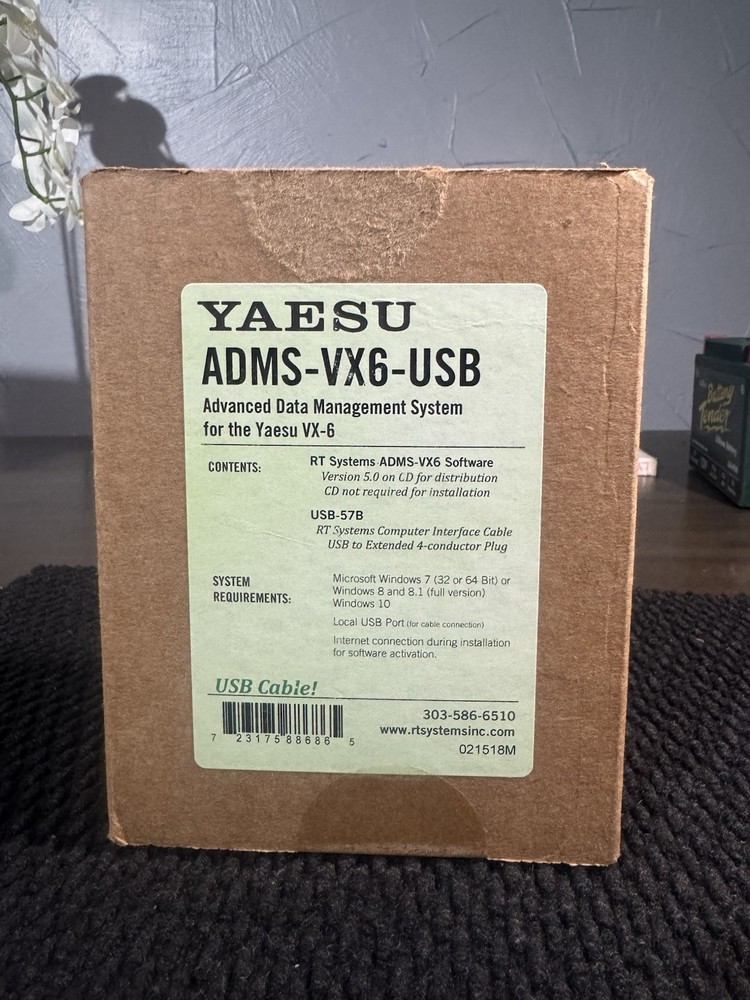 YAESU ADMS-VX6-USB SOFTWARE & CABLE FOR VX-6/USB