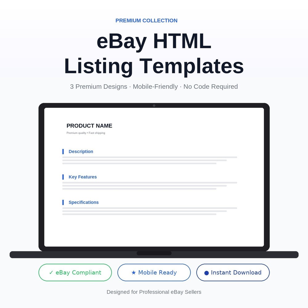 eBay Listing Template | Boost Sales | High Conversion Design | #01