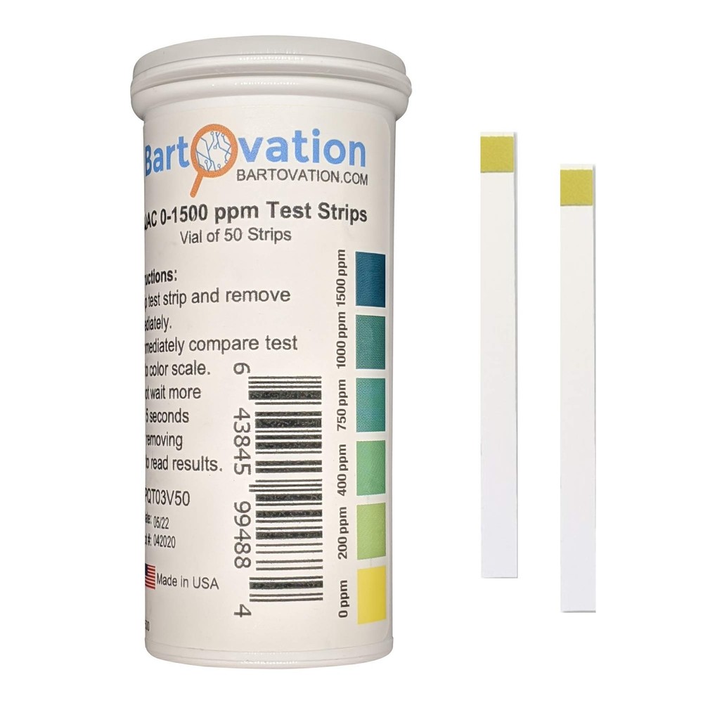 High Range QAC Test Strips for Drinking and Industrial Water Quality Testing