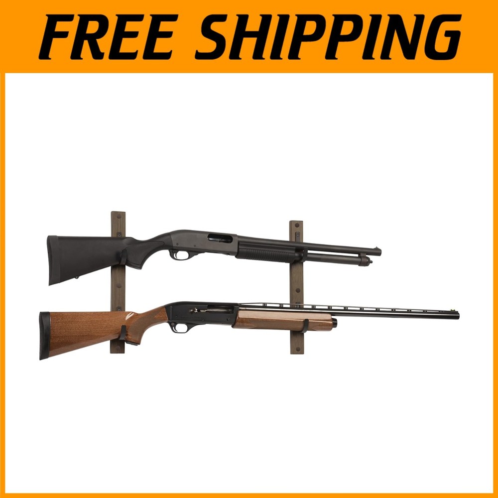 Functional Indoor Gun Rack with Padded Hooks - Easy Assembly & Stylish Look