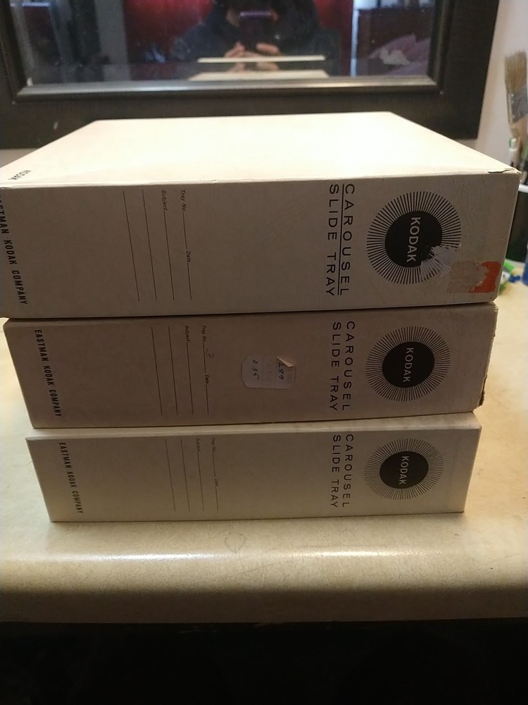 3 x Kodak Carousel 80 Slide Tray