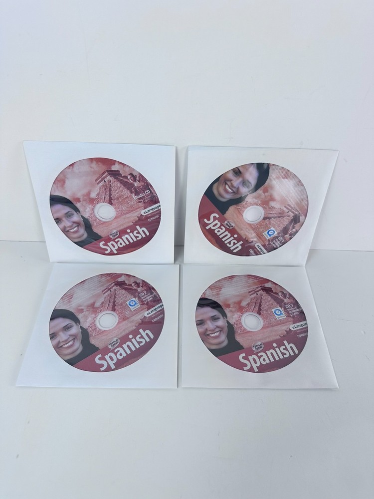 eLanguage Learn to Speak Spanish Language Software 4 CD Set PC Windows