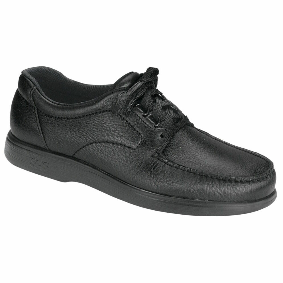 SAS Men's Bout Time Black Leather Orthopedic Shoe *Widths Available*