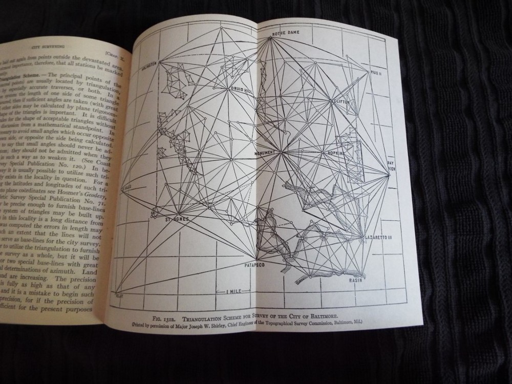 1945 Principles & Practice Elementary Surveying Vol I Breed & Hosmer Fold Outs