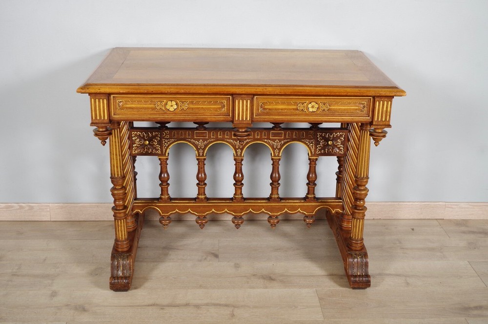 Dufin Signed Renaissance Style Desk