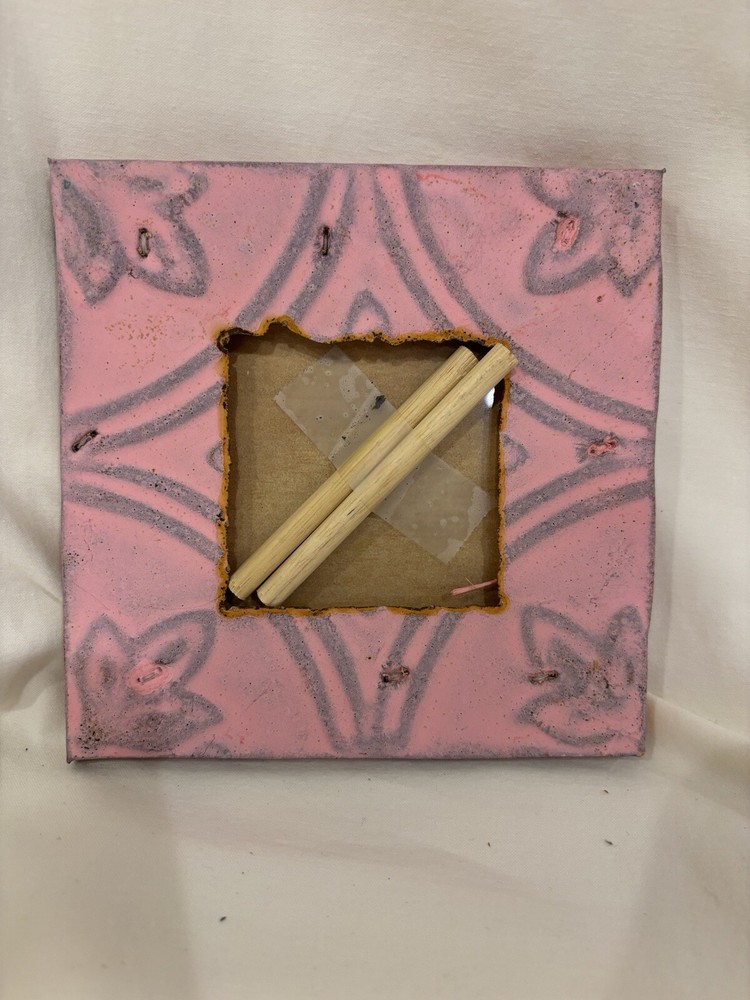 Laville Reclaimed Tin Photo Frames, Pink