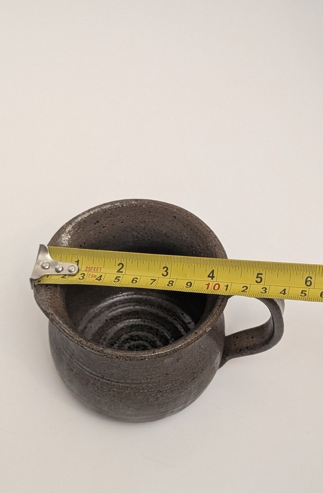 Small Brown Artisan Ceramic Pitcher