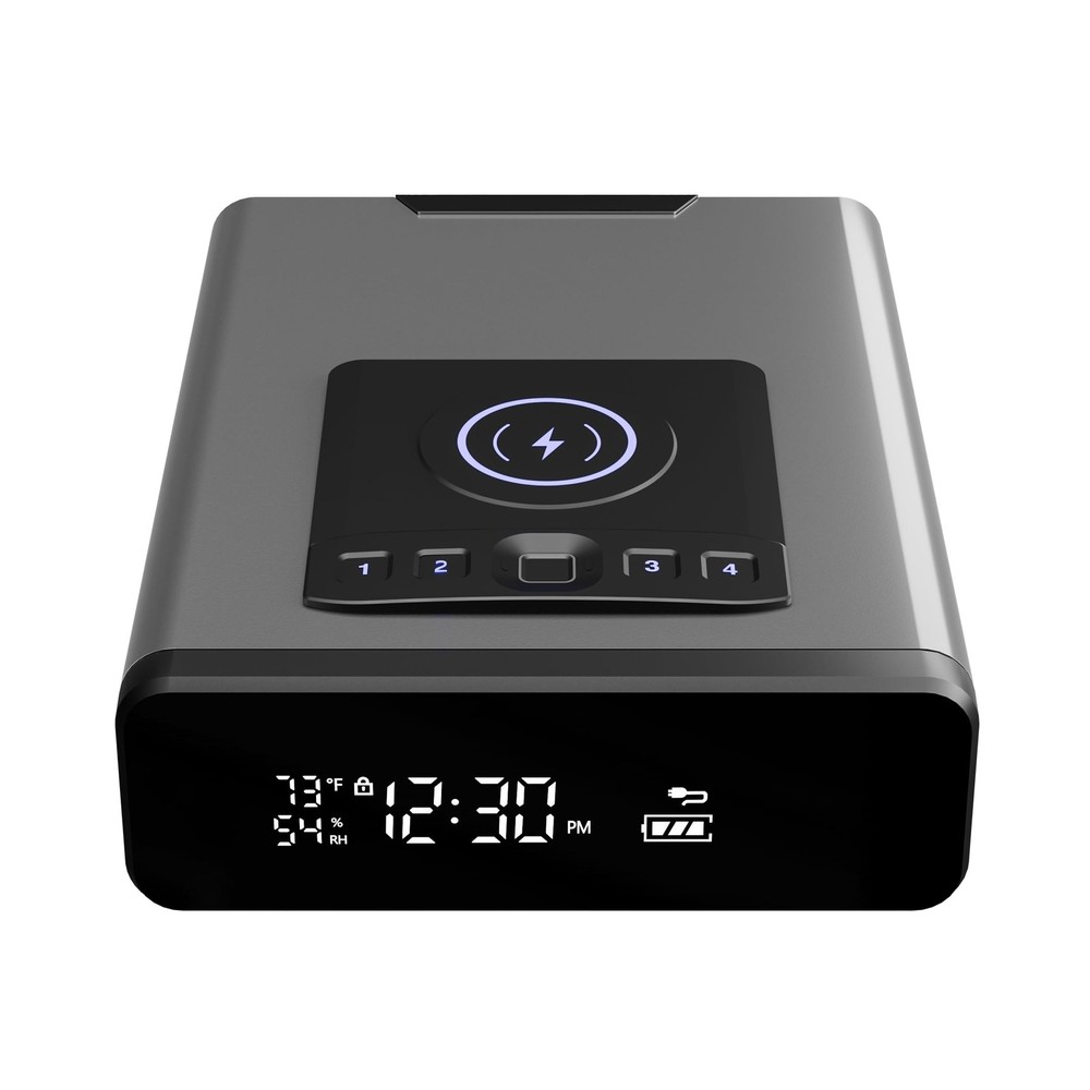 Mboko Biometric Discreet Gun Safe with 12-Hour Time Clock Display, Wireless C...