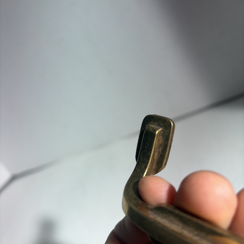 Vintage Art Deco Mid Century Modern Style Single Brass Drawer Pull Handle