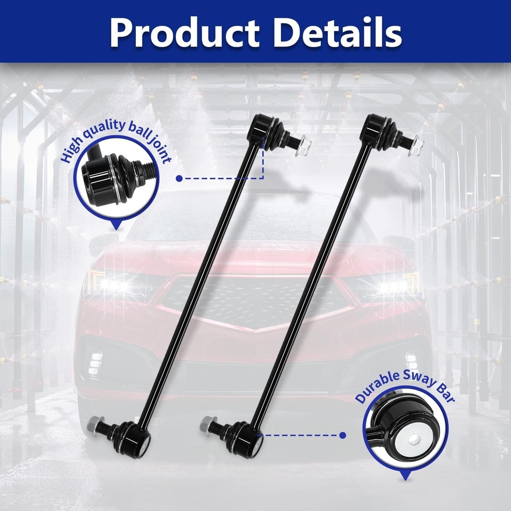 Sway Bar Links, Replacement For Front Stabilizer Sway Bar End Link Kit Compat...