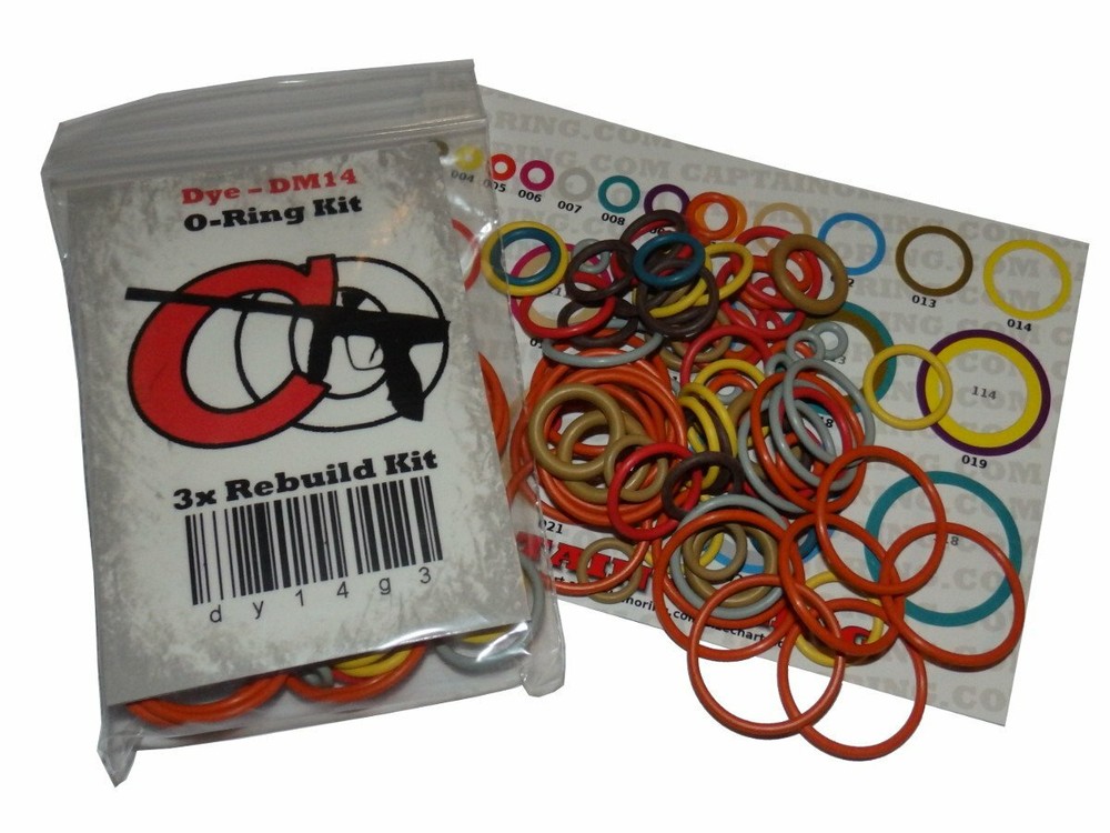 Captain O-Ring Valken Code - Color Coded 3X Oring Rebuild Kit