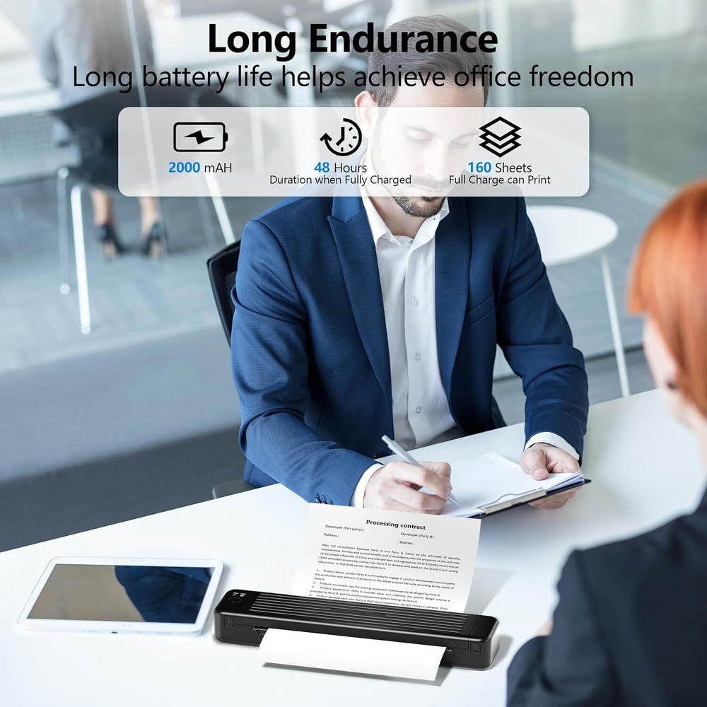 Phomemo P831 Portable Thermal Printer Bluetooth Support US Letter & A4 300DPI